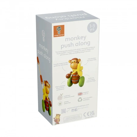Schiebespielzeug für Affen, Orange Tree Toys