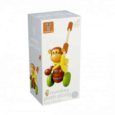 Schiebespielzeug für Affen, Orange Tree Toys