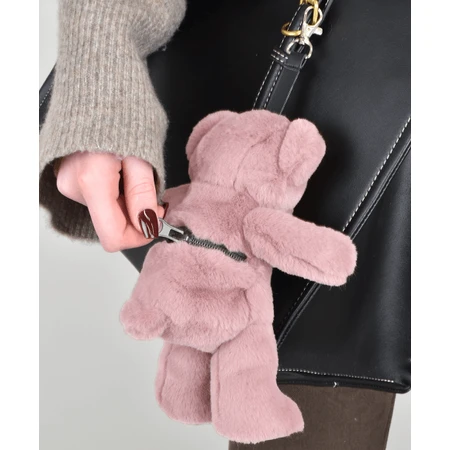Teddy bear - adorable keyring, 20 cm, Powder pink
