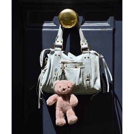 Teddy bear - adorable keyring, 20 cm, Powder pink