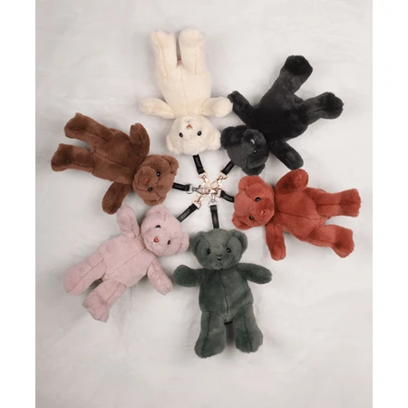 Teddy bear - adorable keyring, 20 cm, Powder pink