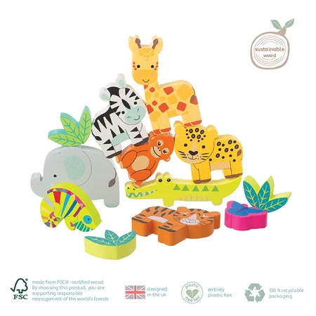 Gra w układanie zwierząt z dżungli, Orange Tree Toys: ceny i cechy