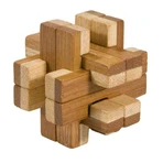 Logic game IQ in bamboo wood in metal box-8