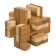 Logic game IQ in bamboo wood in metal box-8