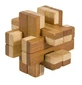 Logic game IQ in bamboo wood in metal box-8