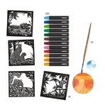 Creative workshop with Djeco watercolor pencils, Backlight