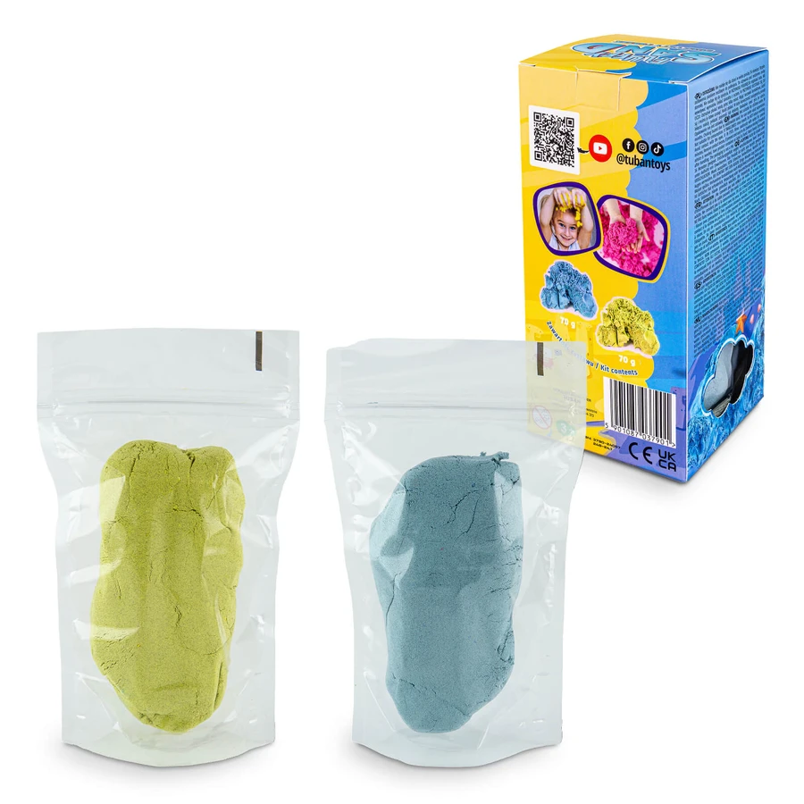 Set de sable Pufos - bleu et jaune