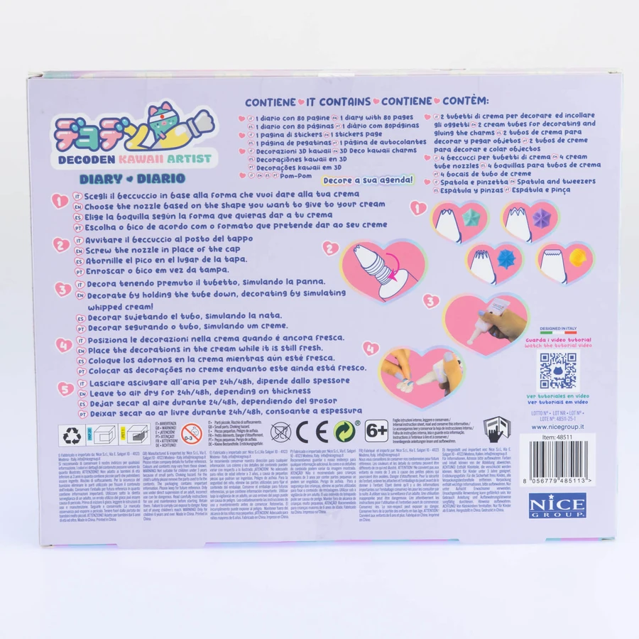 Kit créatif Decoden - journal kawaii à décorer avec de la pâte colorée