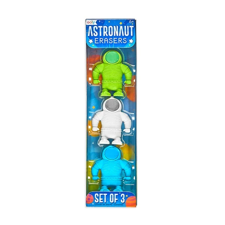 Astronauten-Radiergummis - 3er-Satz