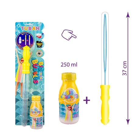 Giant soap balloons set - sword accessory + 250 ml solution