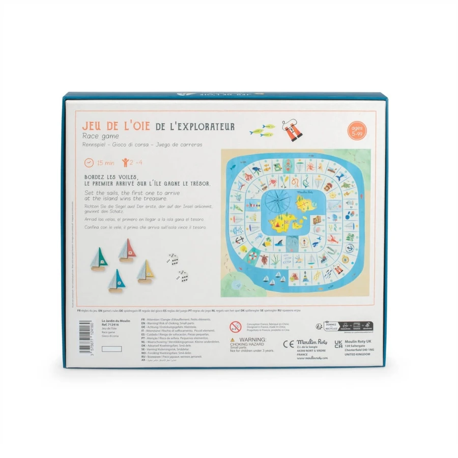 Bordspel Reis naar schateiland, Moulin Roty