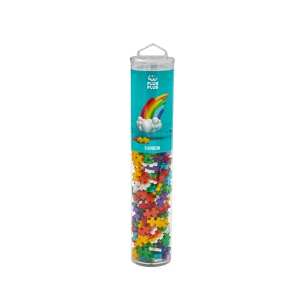 Plus-Plus bouwpakket, koker 240 stukjes, Regenboogmix, regenboogkleuren