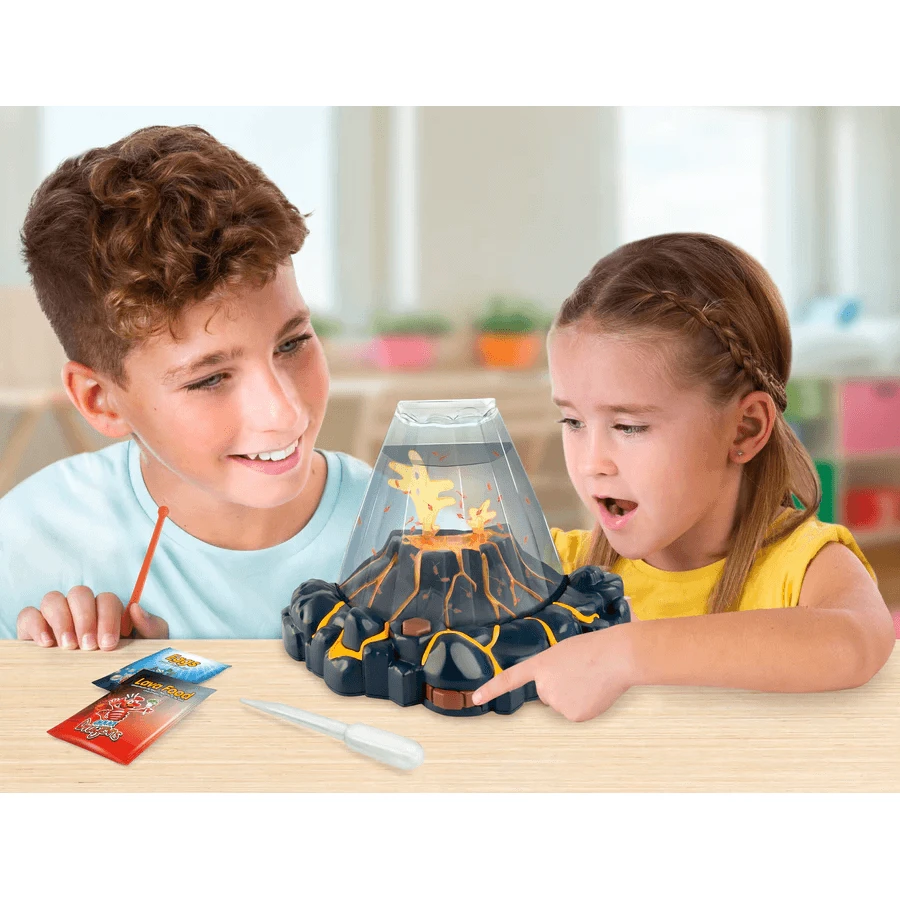 STEM Educational Set - AQUA DRAGONS® Habitat VULCAN with lava - aquarium with LED and red Aqua Dragons
