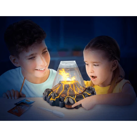 STEM Educational Set - AQUA DRAGONS® Habitat VULCAN with lava - aquarium with LED and red Aqua Dragons