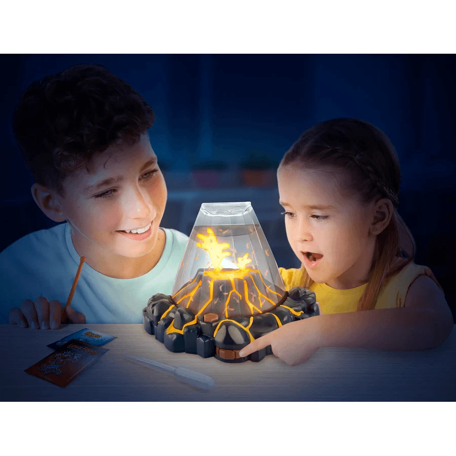 STEM Educational Set - AQUA DRAGONS® Habitat VULCAN with lava - aquarium with LED and red Aqua Dragons