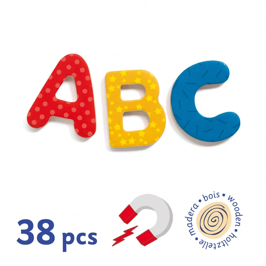 38 Colorful magnetic letters for kids