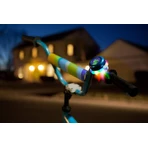 Bicycle bell with multicolored LED lights, blue