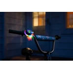 Bicycle bell with multicolored LED lights, blue