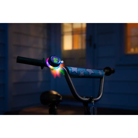 Bicycle bell with multicolored LED lights, blue