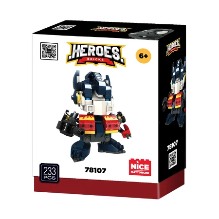 Blue Robot Construction Set - Robot Army Commander, 212 pieces