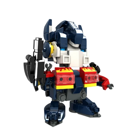 Blue Robot Construction Set - Robot Army Commander, 212 pieces