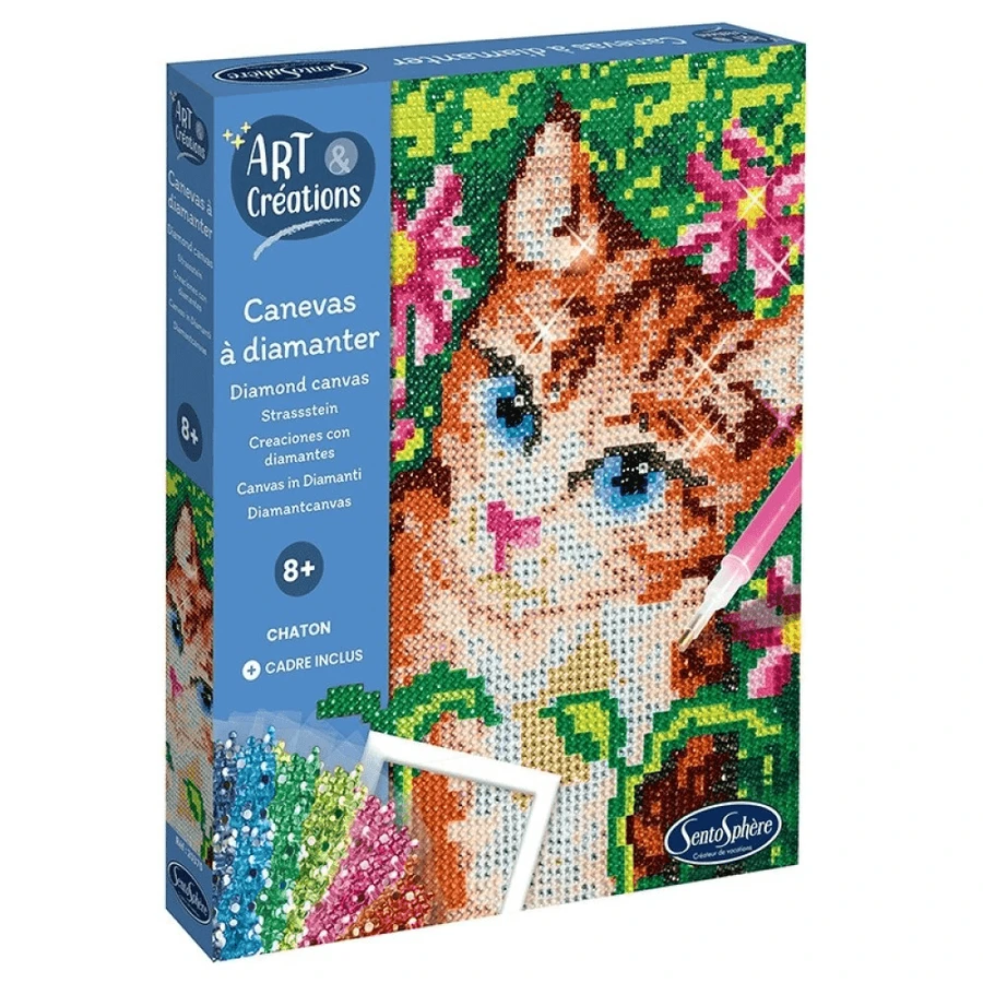 Kreativset mit Strasssteinen Katze