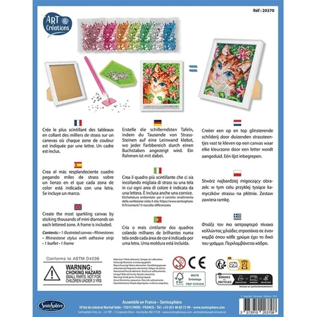 Kreativset mit Strasssteinen Katze