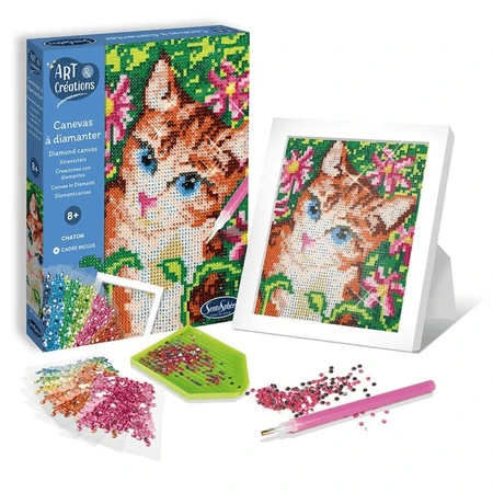 Kreativset mit Strasssteinen Katze