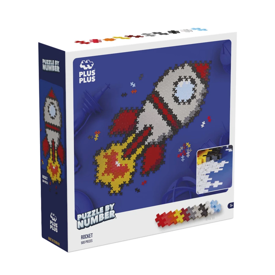 Plus-Plus Getallen Puzzels, 500 stukjes, Raket