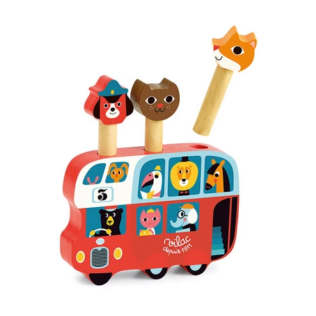 Houten speelgoed POP-UP Bus - ontwerp Ingela P. Arrhenius - Vilac