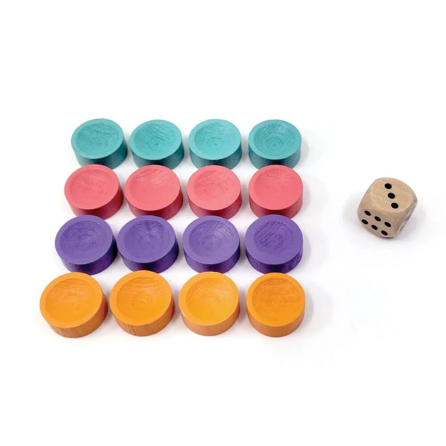 Jeu de société en bois 2 en 1 Flipper et Ludo, Svoora