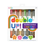 Double wax crayons, set of 6, Double up! , 12 colors
