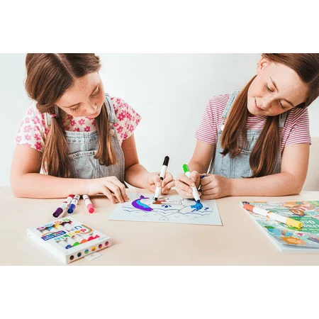 Double wax crayons, set of 6, Double up! , 12 colors