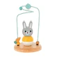 Wooden stacking/skill toy with balls on metal spiral - Rabbit - Vilac