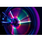 Tubular LED lights for bicycle wheels, SpinBrightz, multicolor