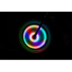 Tubular LED lights for bicycle wheels, SpinBrightz, multicolor