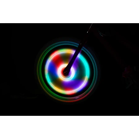 Tubular LED lights for bicycle wheels, SpinBrightz, multicolor