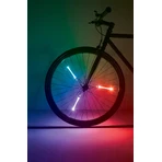 Tubular LED lights for bicycle wheels, SpinBrightz, multicolor