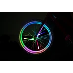 Tubular LED lights for bicycle wheels, SpinBrightz, multicolor