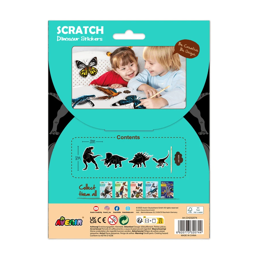 Radierbare Sticker - Dinosaurier, Kollektion Natural Creations