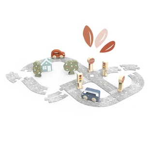 Puzzle mit Filzbahn und Autos, Speedy Monkey