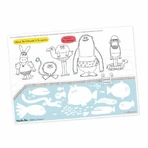 Coloring Plate Holder Monsters, Moulin Roty