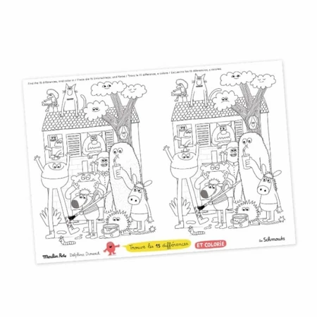 Coloring Plate Holder Monsters, Moulin Roty