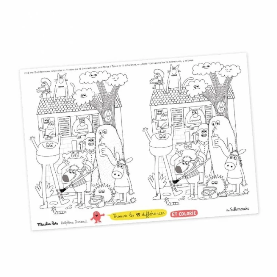 Coloring Plate Holder Monsters, Moulin Roty