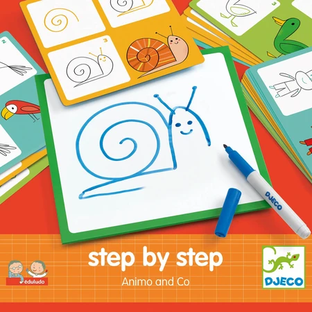 Draw step by step, animals & co Djeco