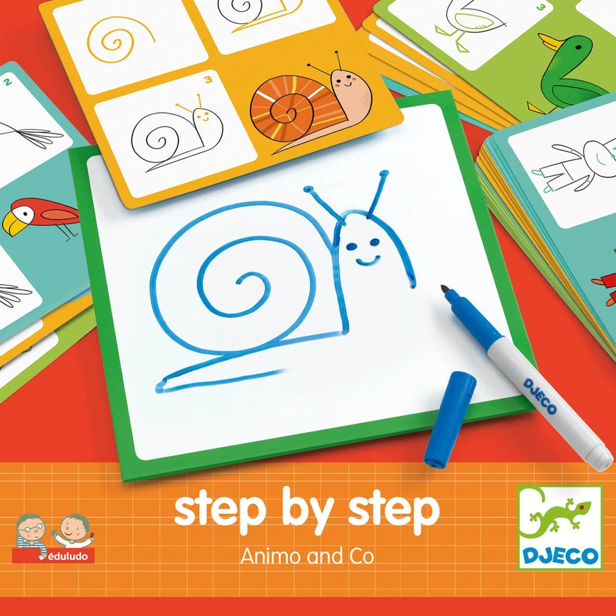 Draw step by step, animals & co Djeco