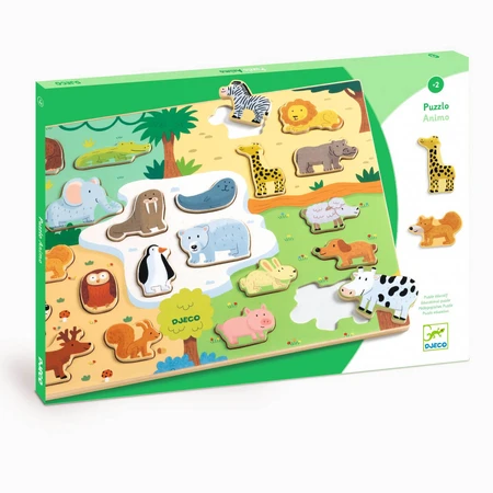 Houten legpuzzel Animo, Djeco