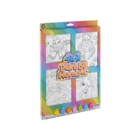 Creative paint-by-numbers set for girls, 4 in 1