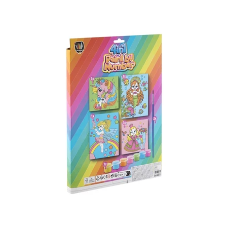Creative paint-by-numbers set for girls, 4 in 1