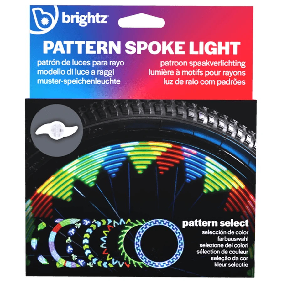 Lampe LED avec effets animés pour rayons de vélo, ShapeBrightz